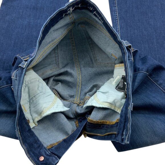 7 For All Mankind 7FAM "A" Pocket Jeans 27 Bootcut Mid Rise ALTERED - Picture 7 of 13